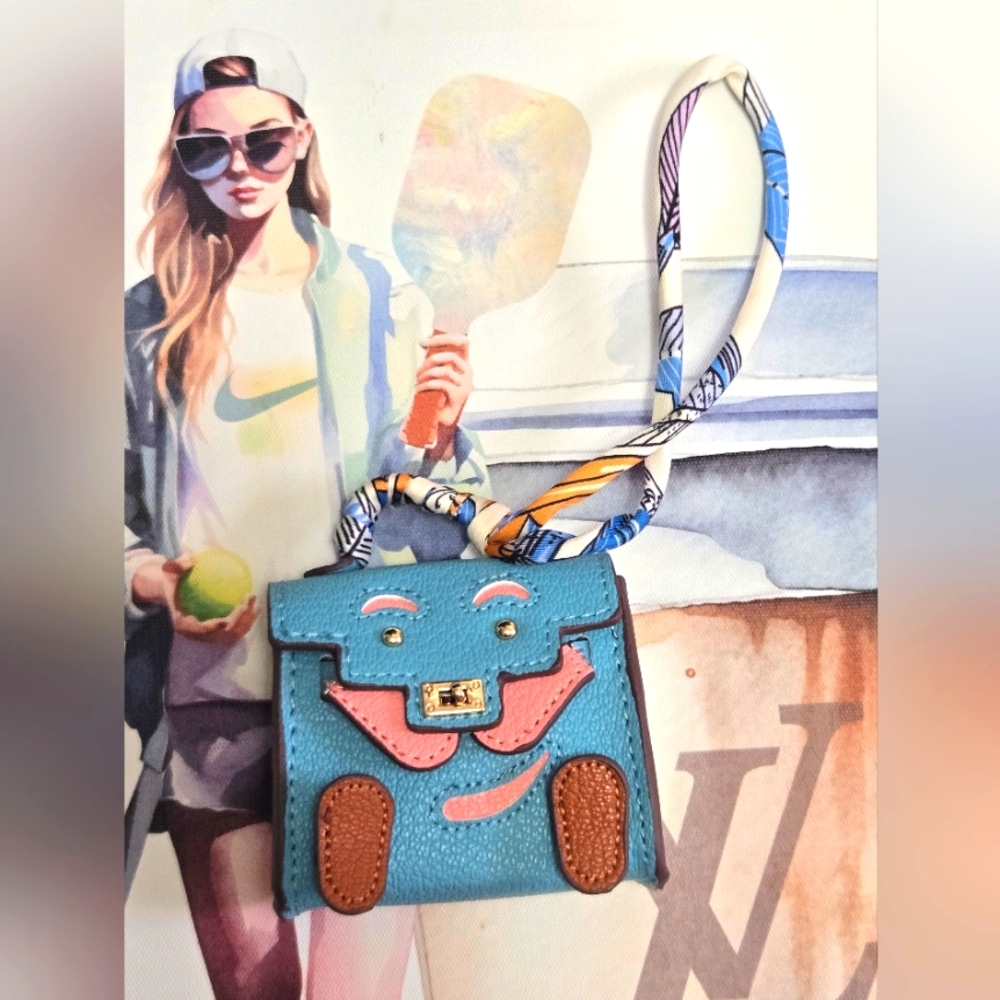 Stylish Blue and Brown Women's Bag Charm